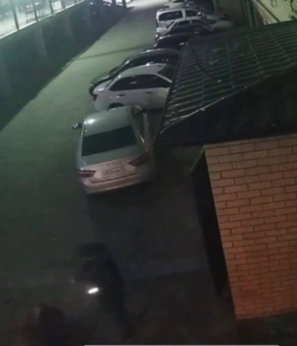 Возможно, убийца не знал о камерах. Тем не менее нападение попало на записи. Скрин видео 