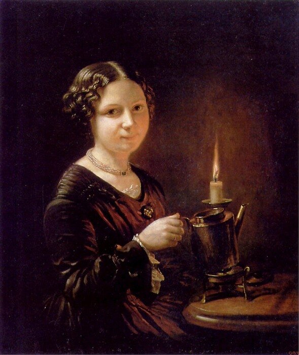 В.Тропинин "Девушка со свечой"