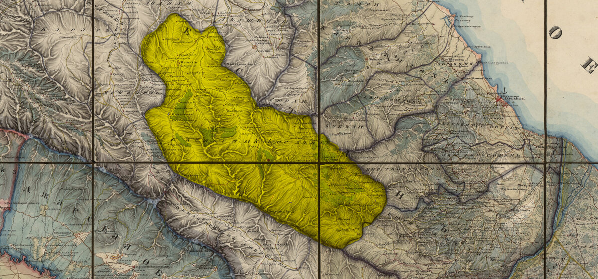 На фото (фрагмент): Казикумухское ханство // Карта части Кавказского края 1834 года.