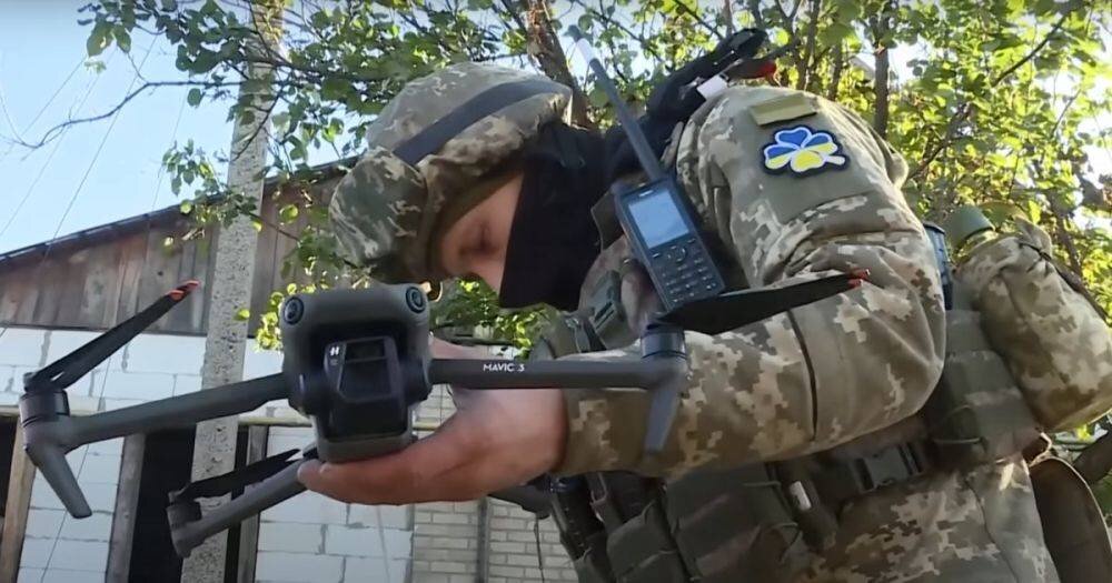 Украинский боевик с китайским дроном