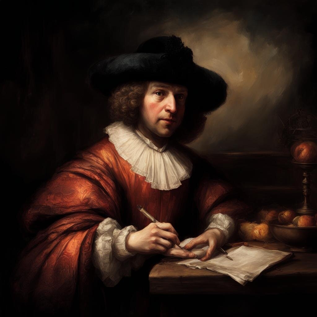 Кандинский изобразил мне подведение итогов, подделываясь под Рембрандта