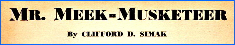 Заставка к рассказу "Mr-Meek-Musketeer" в журнале "Planet stories"