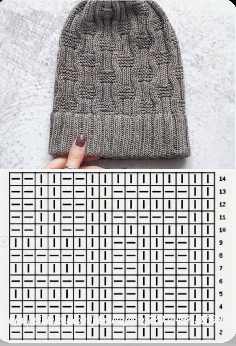 Детская шапка со схемой