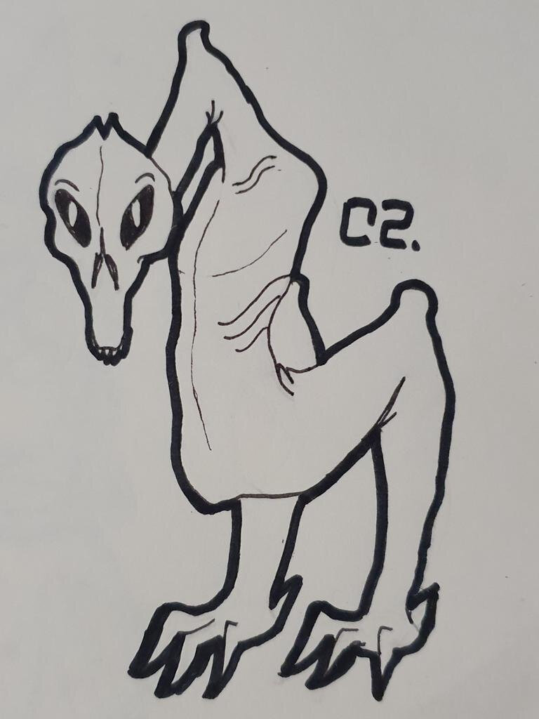 Картина Маринет Мортем: Загадочный Монстр” Inktober - 2