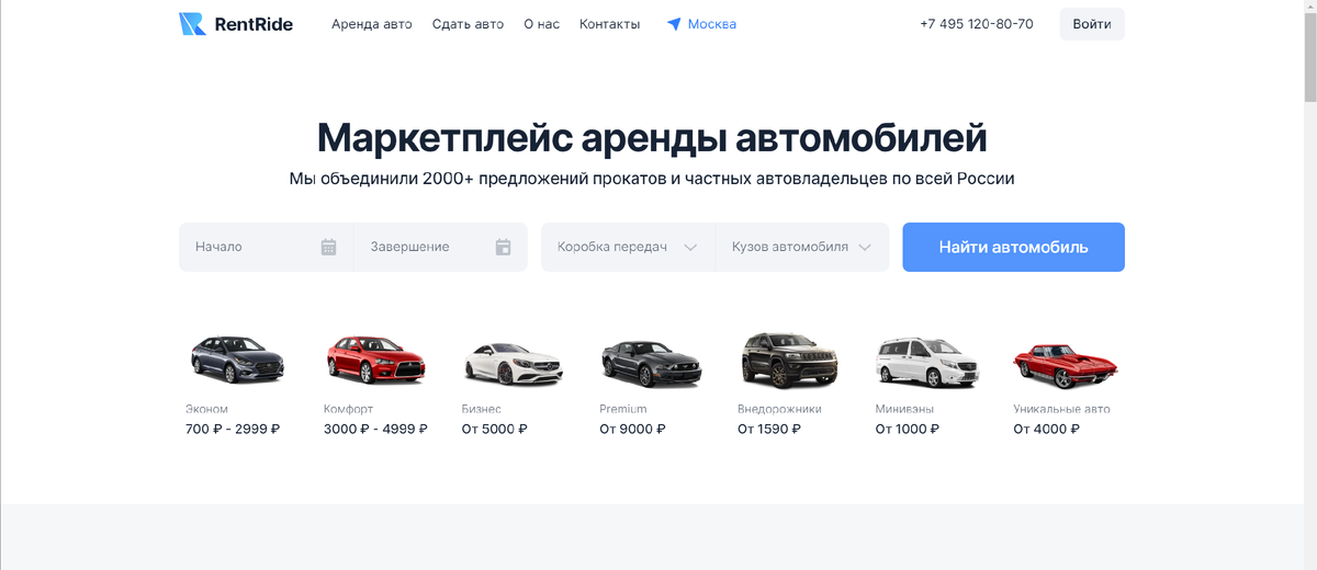 Rentride аренда авто