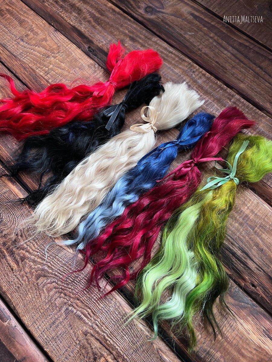 Новые локоны козочки для перепрошивки кукольныхъ волос