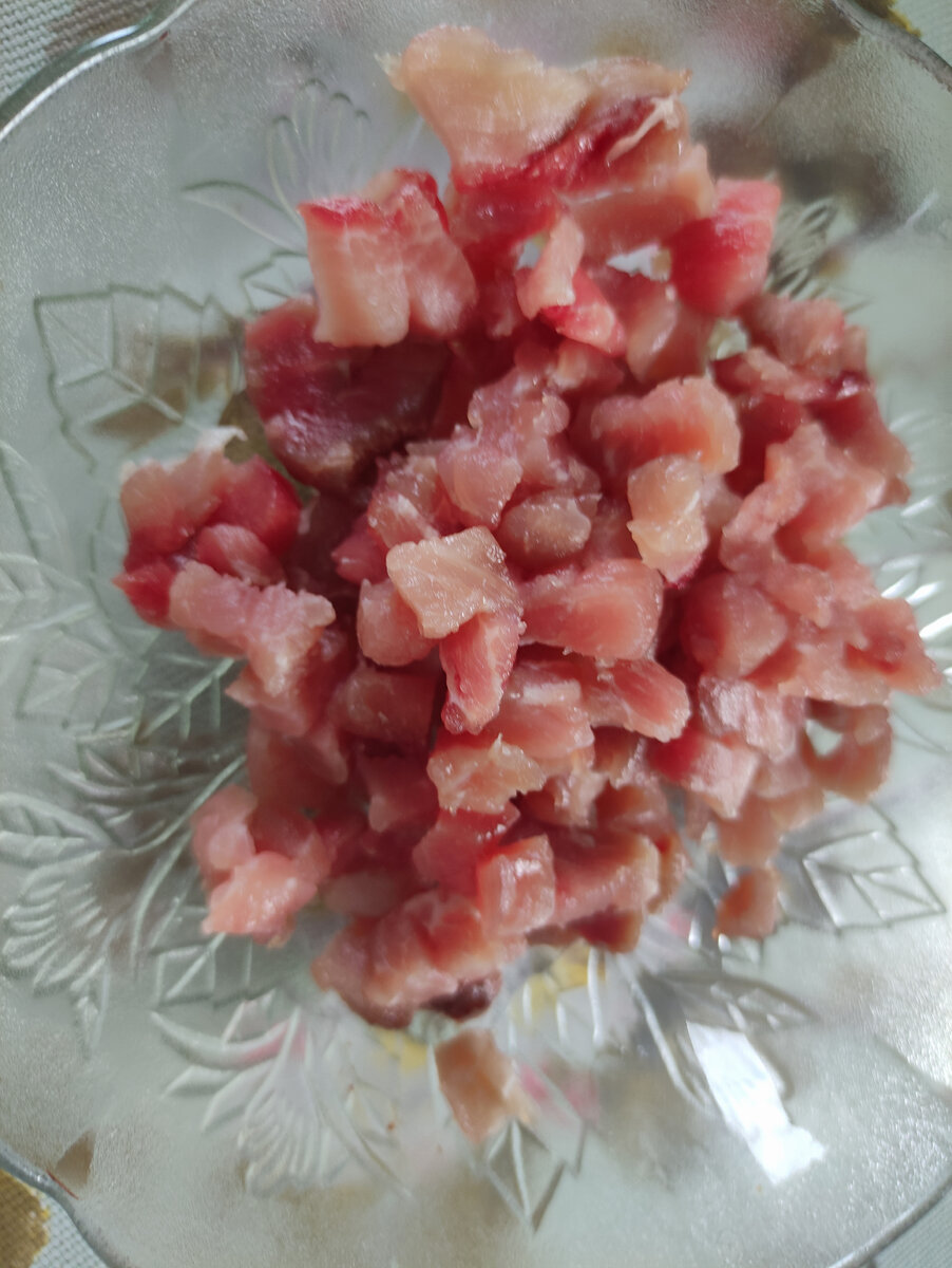 Кубики из свинины