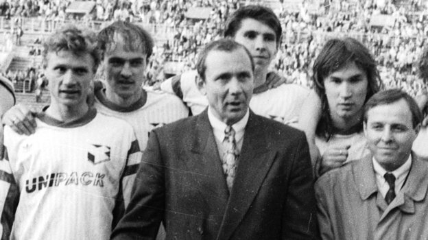    Валерий Карпин, Виктор Онопко, Олег Романцев, Андрей Чернышов, Дмитрий Радченко и Александр Тарханов.Александр Федоров