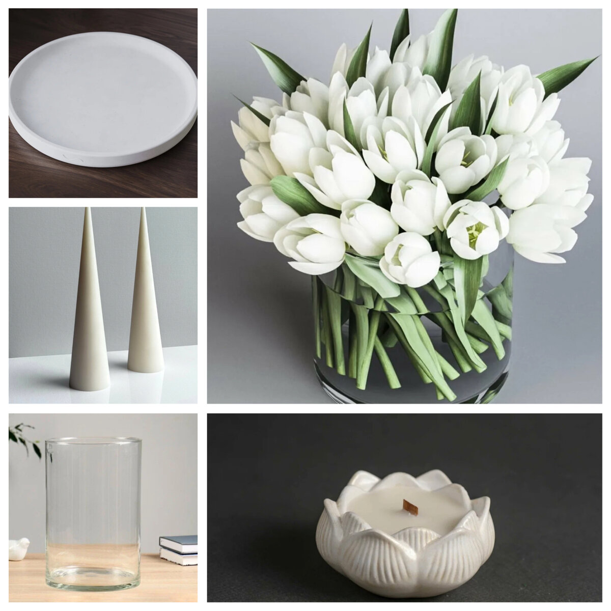 Из подборки можно составить вот такую композицию. Напомню, что возможно часть похожих элементов у вас уже есть и если мы говорим про интерьер, то чаще речь не столько о форме и фактуре, сколько о подходящей цветовой гамме. Если есть керамическая птичка, яблоко или любая фоторамка в нужной гамме, то смело экспериментируйте. К весне всегда приятно немного освежить интерьер и декор в этом плане самый лучший и не такой затратный помощник 🙌🏻