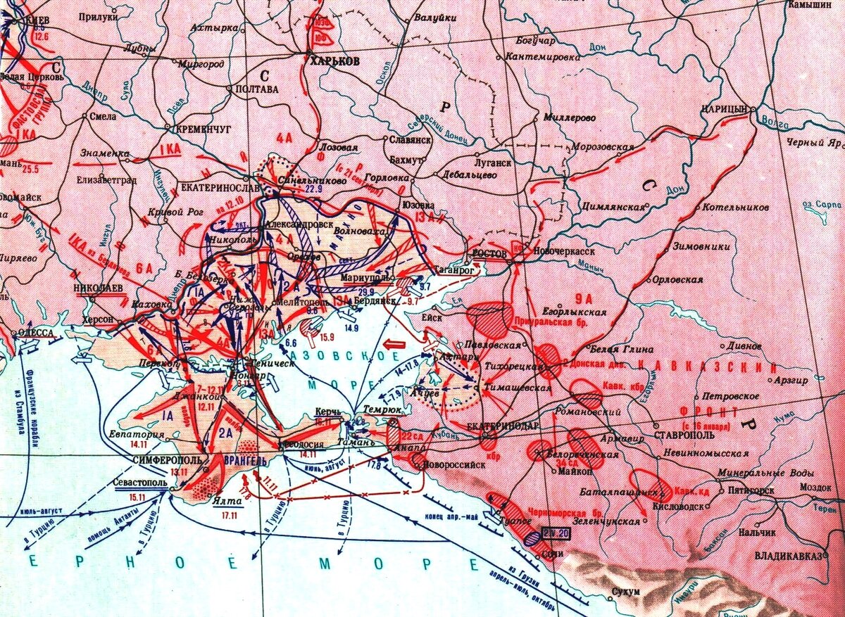 Крым в гражданской войне 1918-1920. Военная операция в крыму
