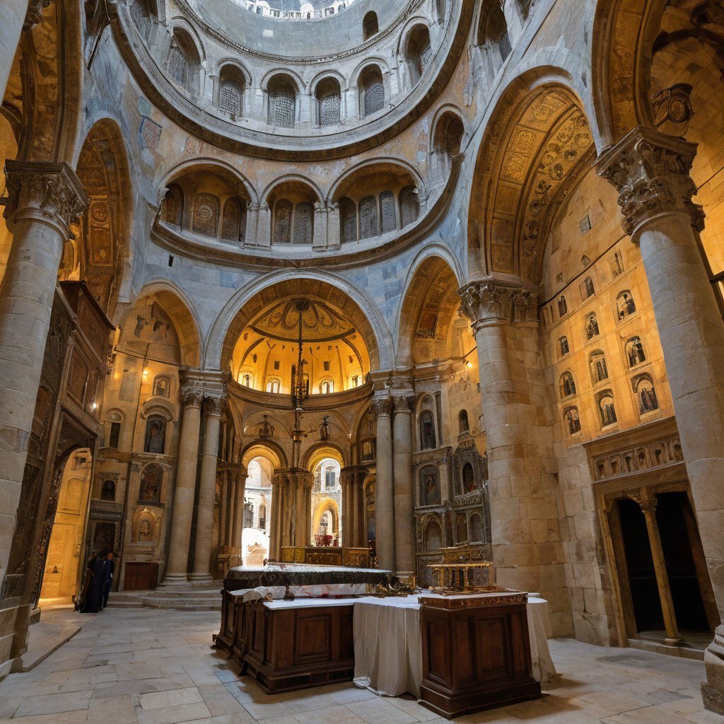 Храм Гроба Господнего (нарисован нейросетью)