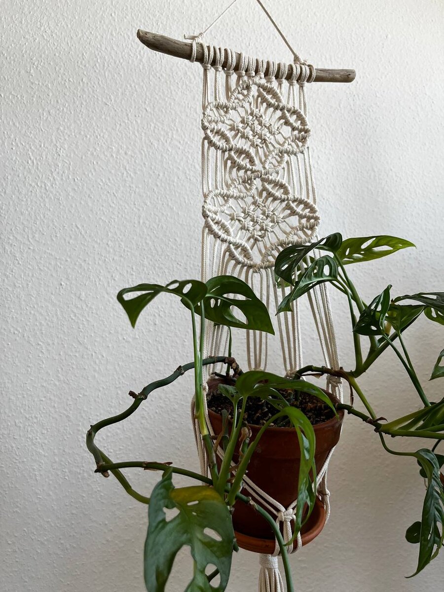 Работа Марии Зиминой автора школы макраме Zacramaschool