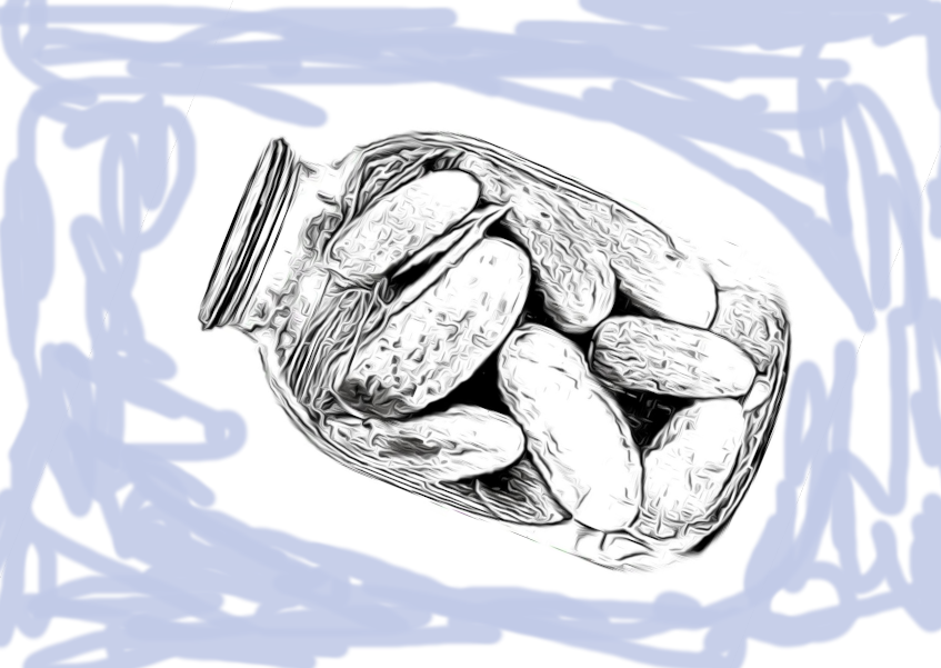 Трёхлитровая банка с огурцами - отличный снаряд!