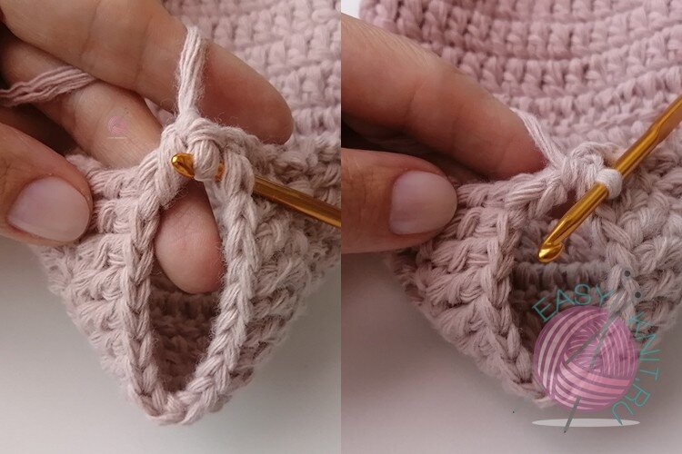 Рельефный лицевой столбик с накидом крючком. Как вязать с2с крючком. Как вязать с2с крючком. Техника вязания с2с от угла. Как вязать с2с крючком.