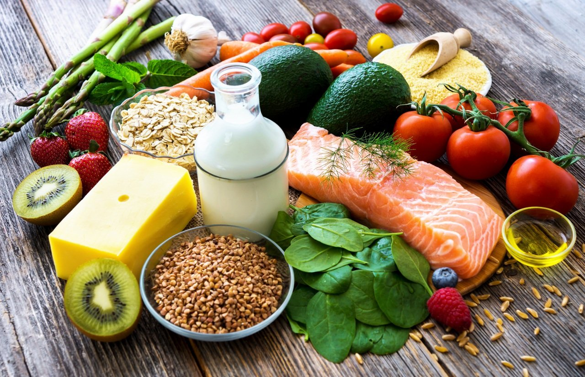 Здоровое питание. Полезные продукты. Изображение. 