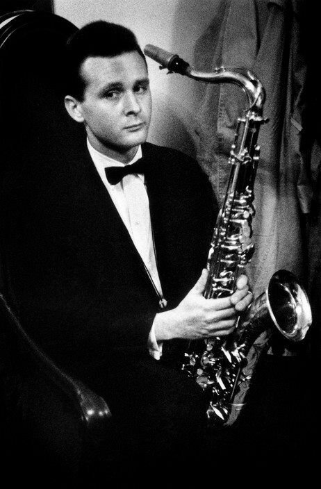 Stan Getz backstage at Town Hall NYC 1958 photo Dennis Stock 