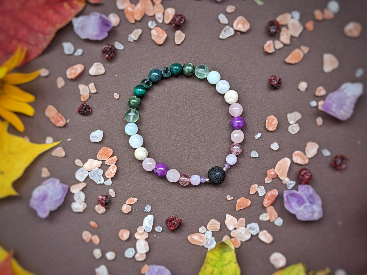 Браслет. Сделан на заказ. Камни подобранны индивидуально. Фото автора