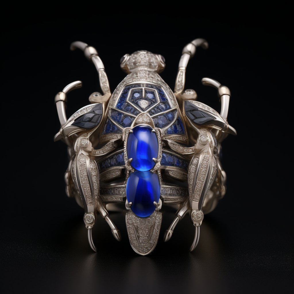 Брошь в виде жука от нейросети