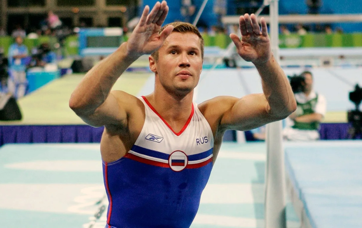 Алексей Немов, кадр из Олимпиады в Афинах