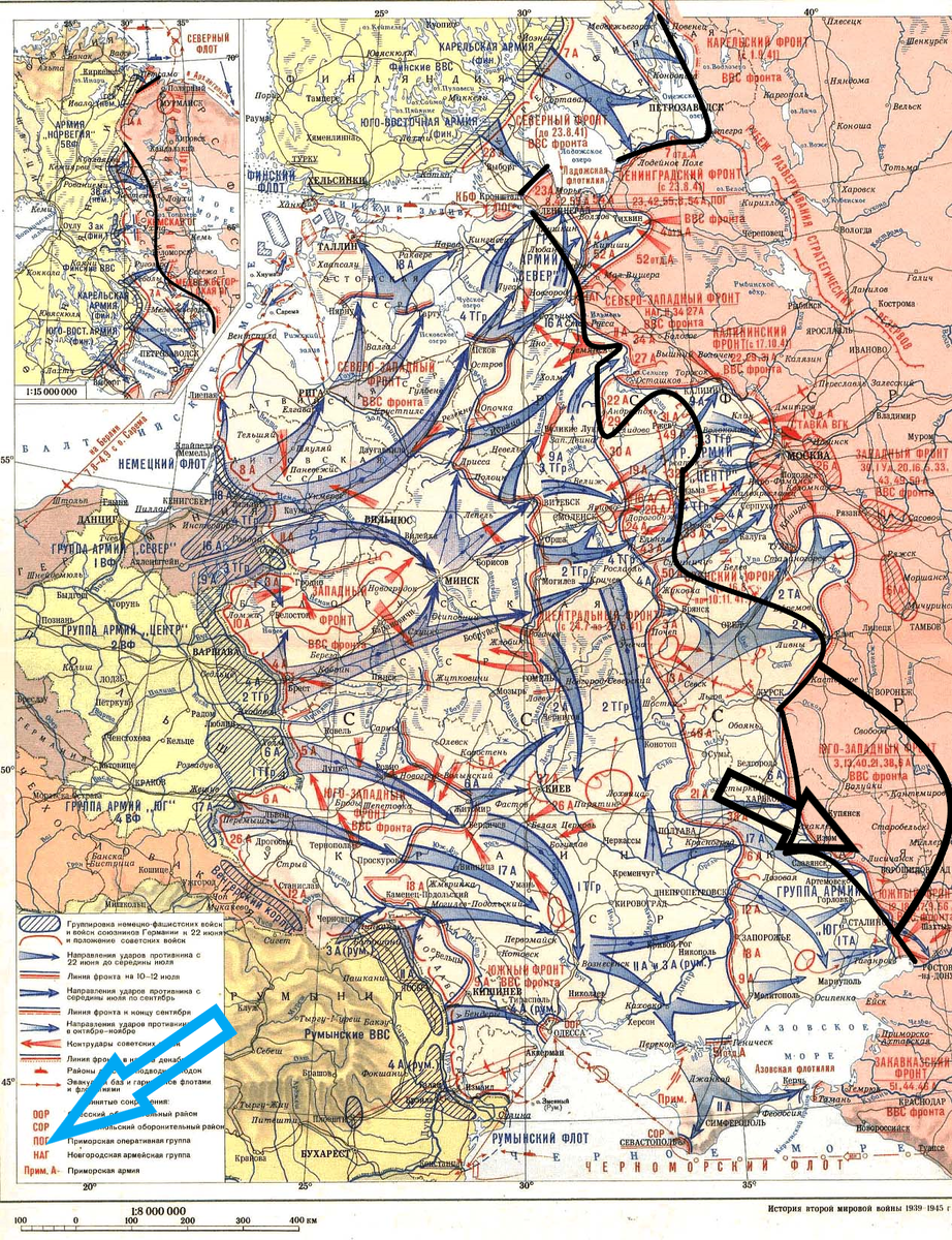 Великая отечественная война карта 1942 год