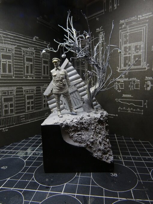 База для миниатюры 1/35 "Проклятый старый дом" 1