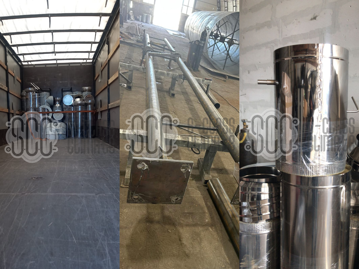 Трубы сэндвич из нержавеющей стали с добавлением титана от 0.8 до 1 мм