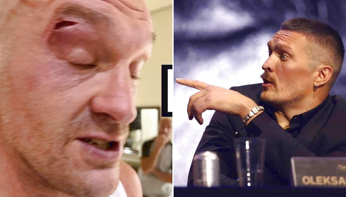 Британский чемпион мира в супертяжелом весе по версии (WBC) - Тайсон Фьюри и украинский чемпион мира в супертяжелом весе по версиям (WBA, WBO и IBF) - Александр Усик