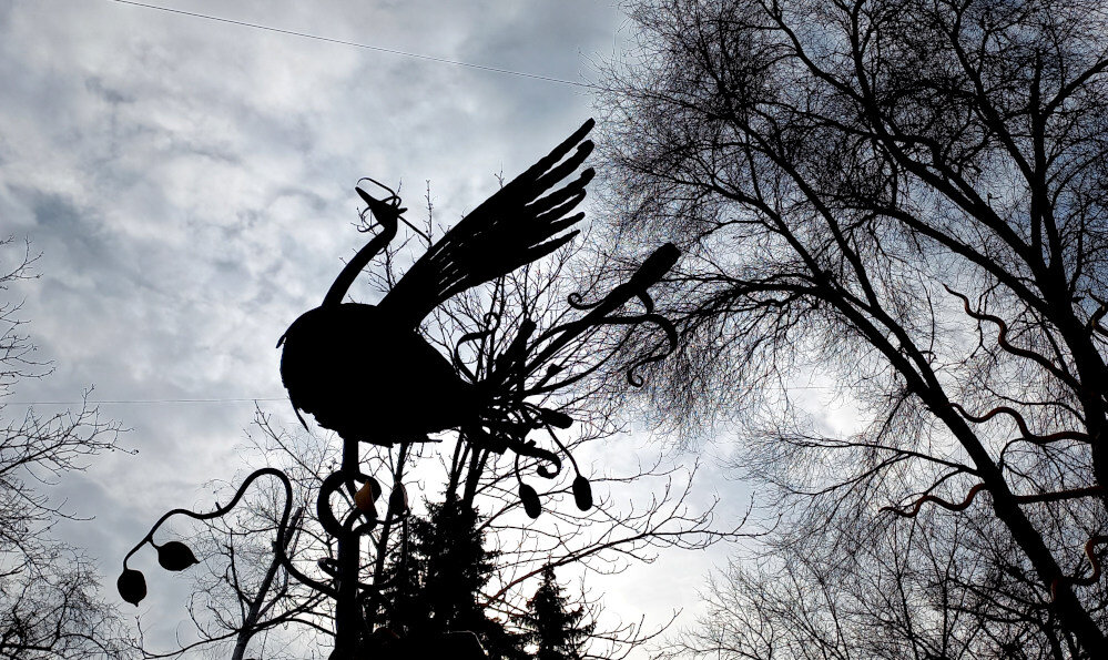 Кованные жар-птицы. Донецк фото 2024 года