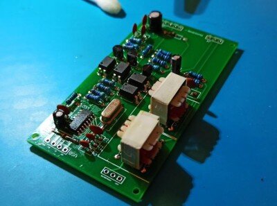 
внешний вид готовой платы USB CAT INTERFACE Xiegu G90, IC-718 and other