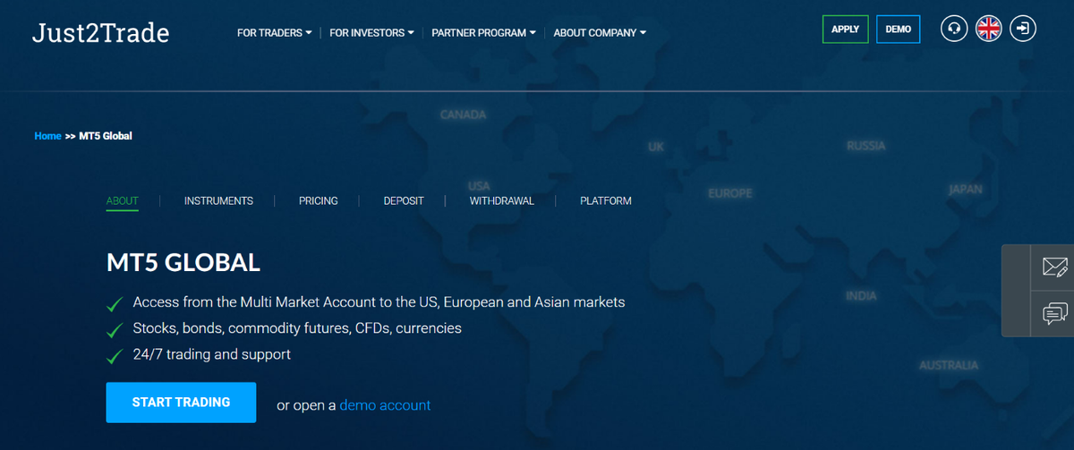 Официальный сайт Just2Trade