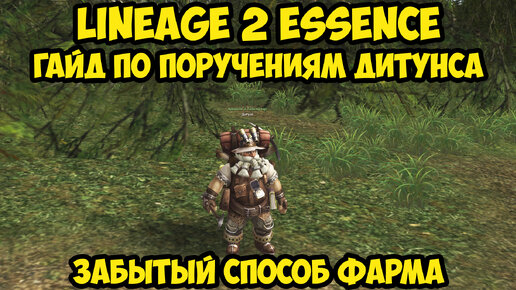 Гайд по поручениям Дитунса. Способ фарма, о котором все забыли в Lineage 2 Essence.