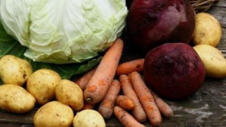 Овощи для приготовления борща