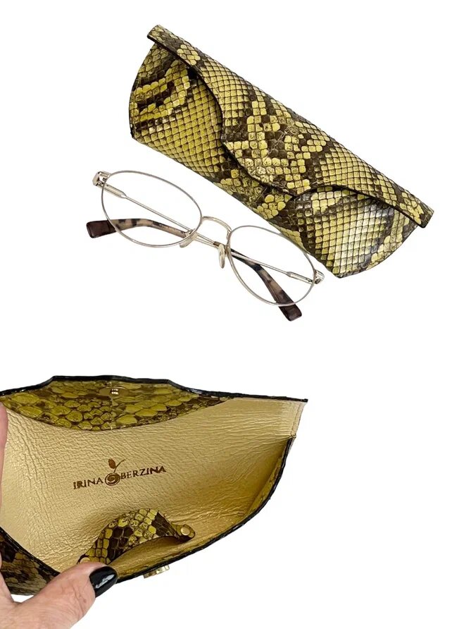 Кожаный футляр для очков ФМП-08. Ателье Ирины Берзиной.
