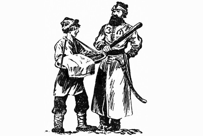 Служители порядка (земские ярыжки) носили кафтаны с вышитыми на них буквами "З" и "Я".