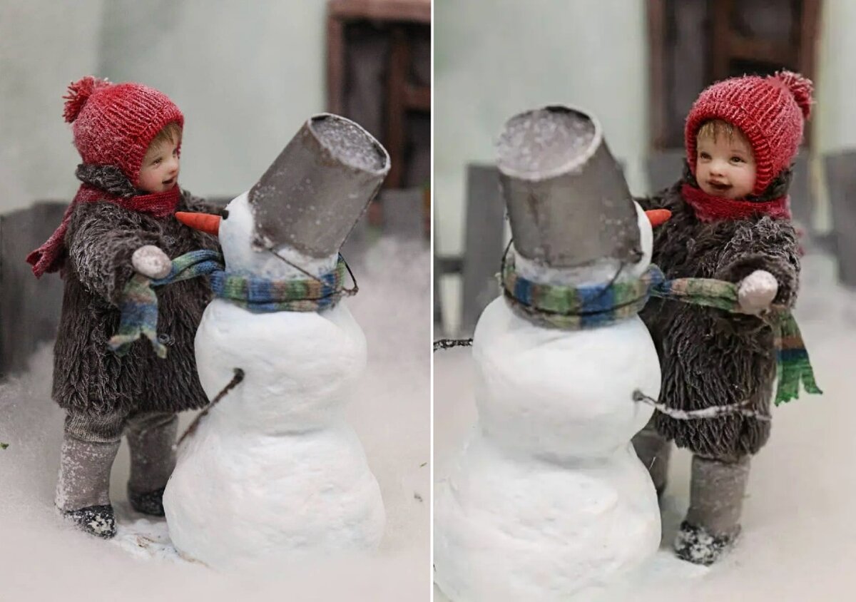 Зимние миниатюрные куклы Любови Паршиной Любовь Паршина (boltushka_marionetka) и