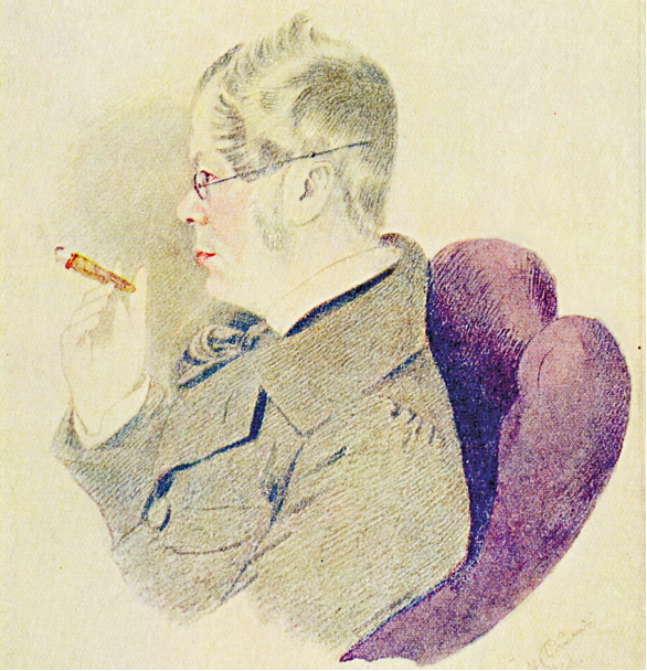 Т. Райт. Портрет князя П.А. Вяземского, 1844 г. Акварель
