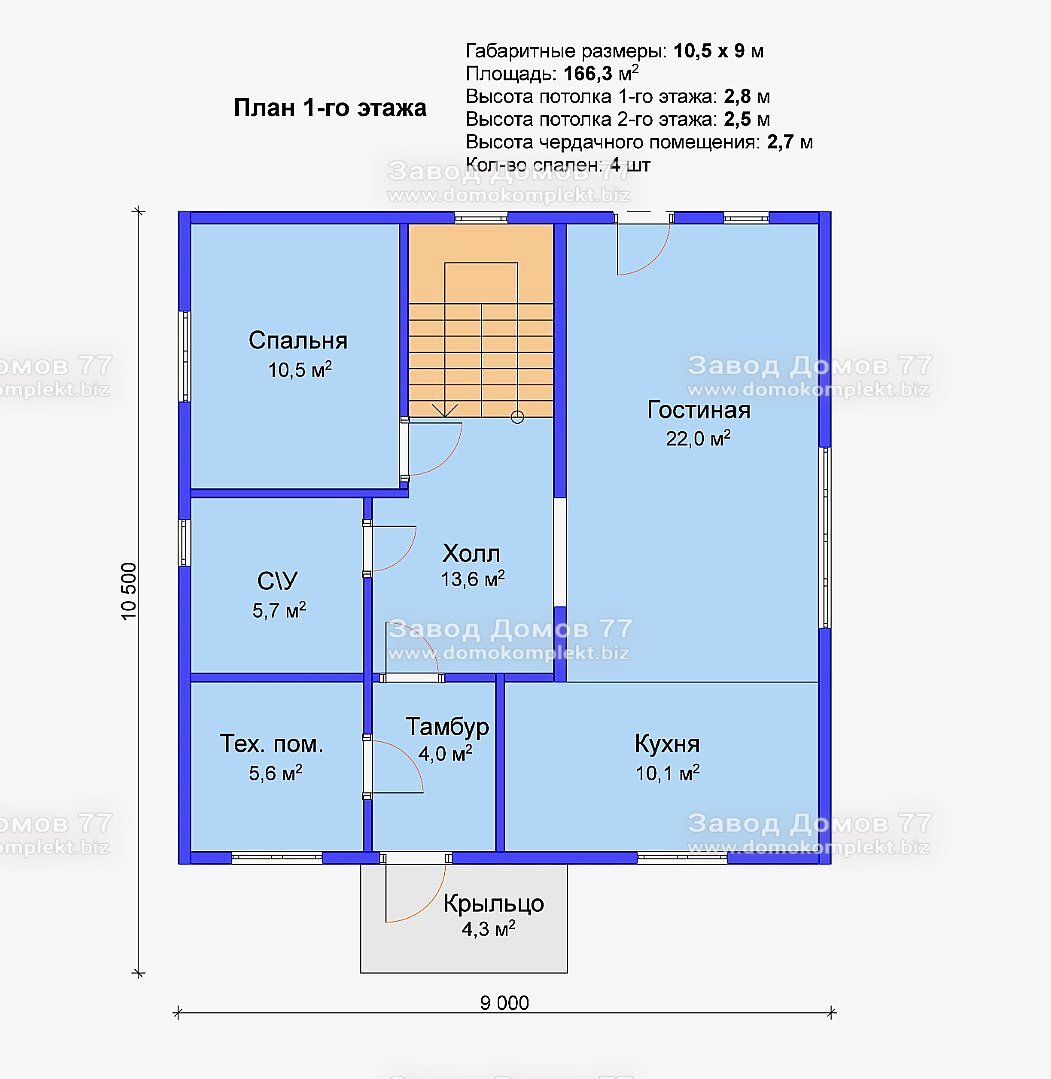 Планировка 1-го этажа