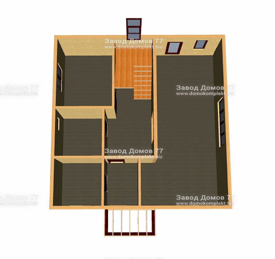 Визуализация  планировка 1-го этажа