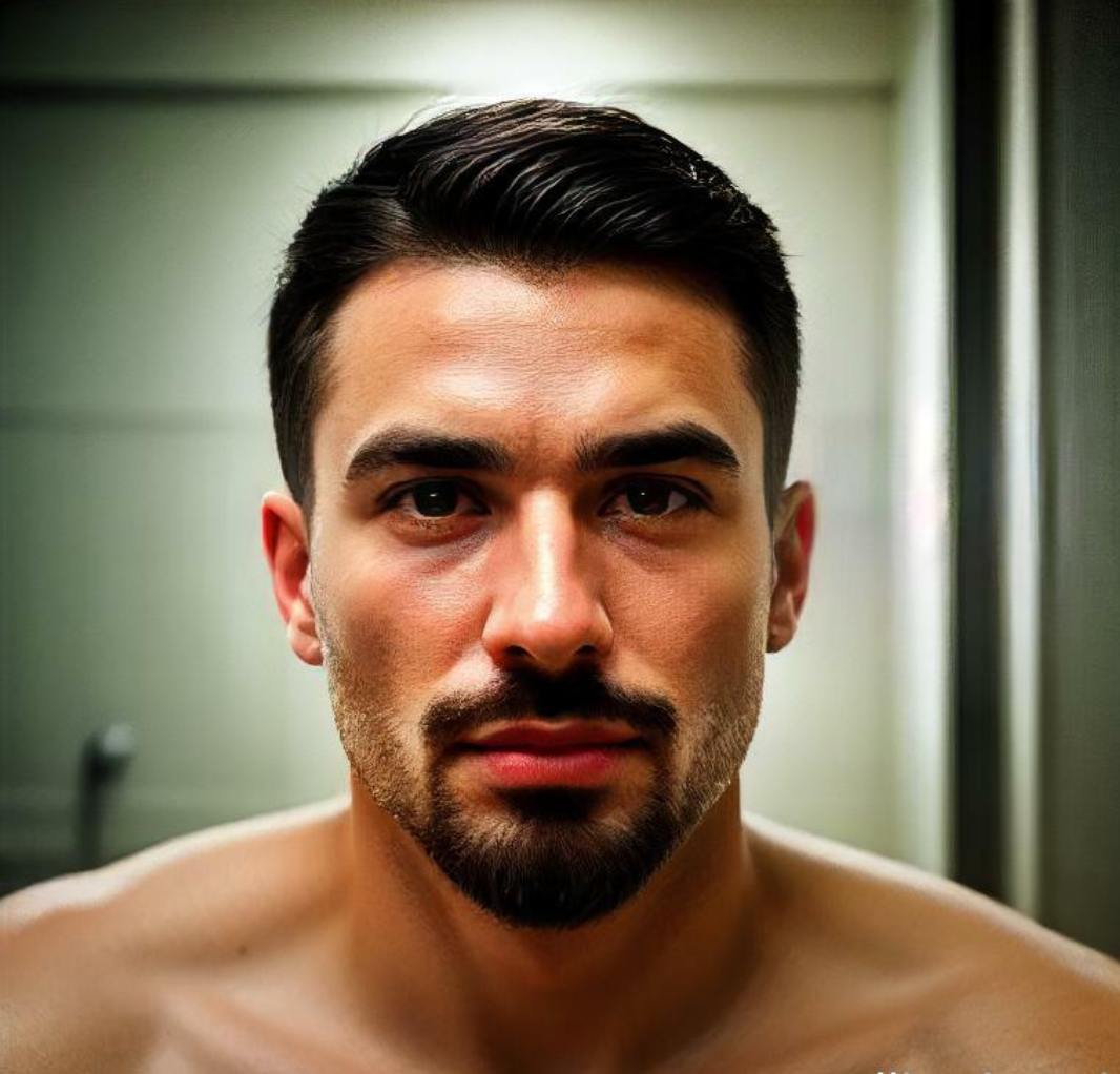 Бритва с прической на лице