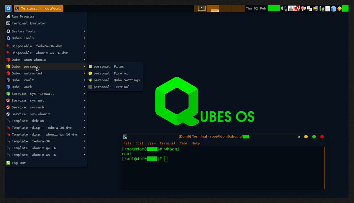 Custom theme. Qubes os возможности. Qubes.