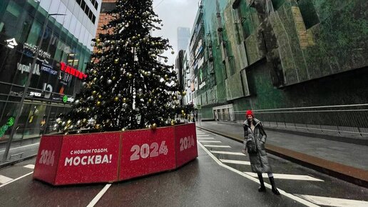 Новогодняя прогулка по каменным джунглям Москвы.