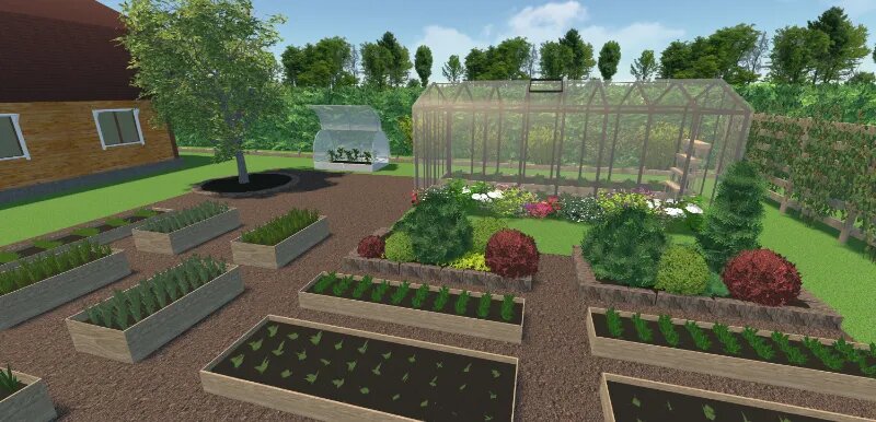 Проект сделан в программе Ландшафтный Дизайн 3D