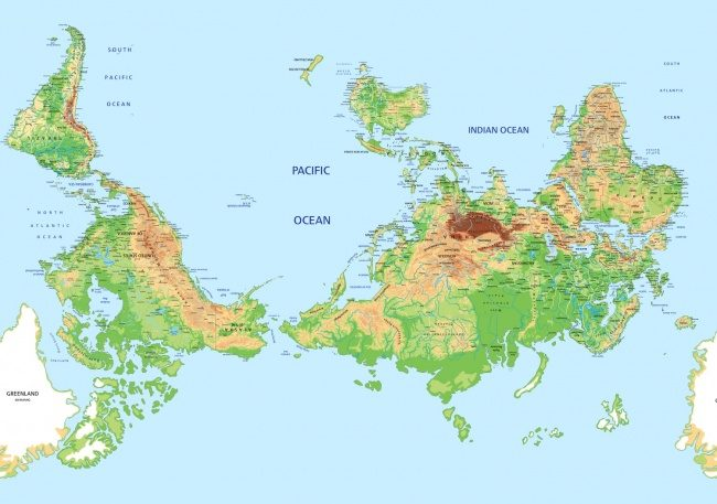Карты мира в разных странах как выглядят