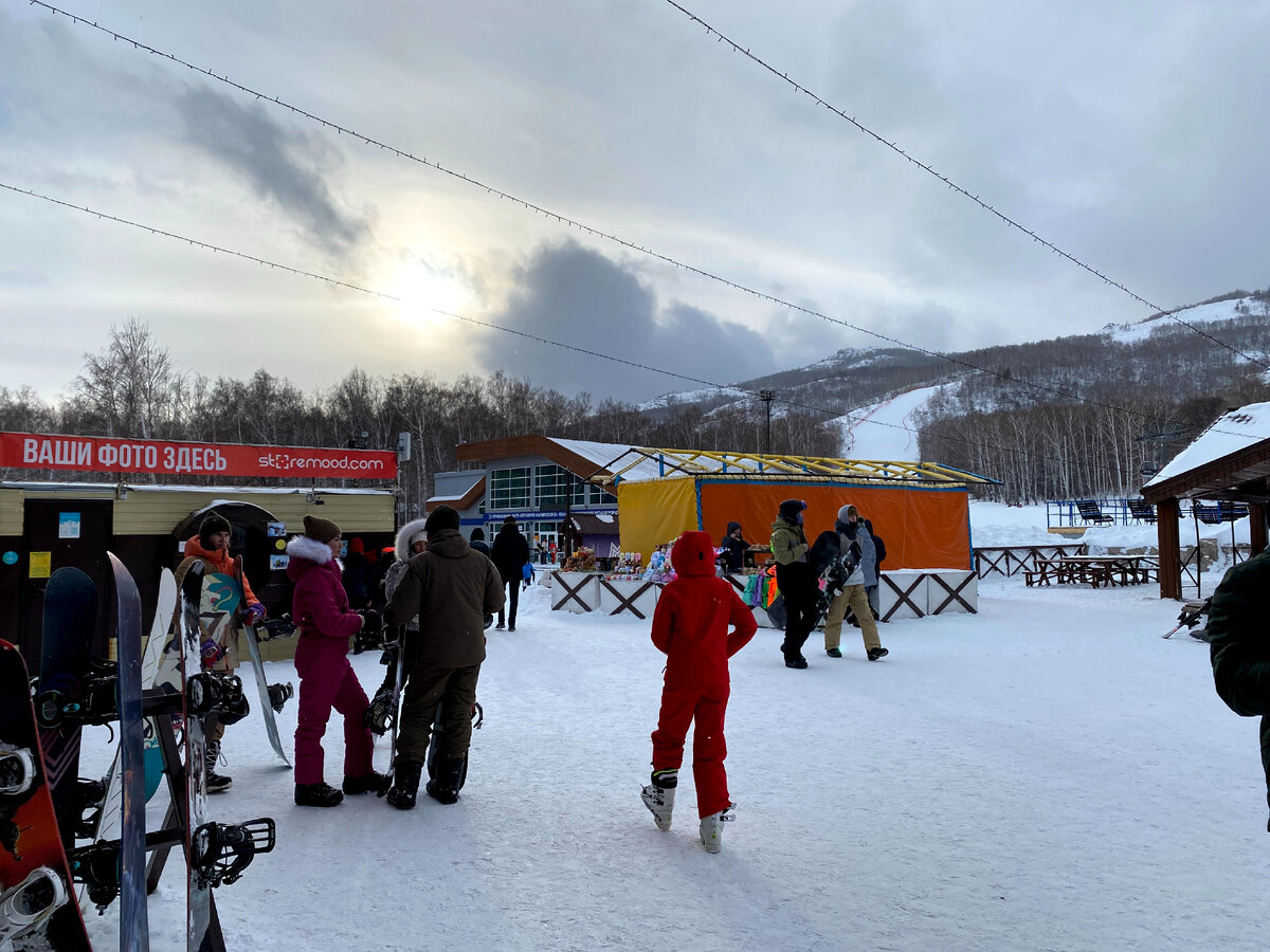Низкое зимнее солнце