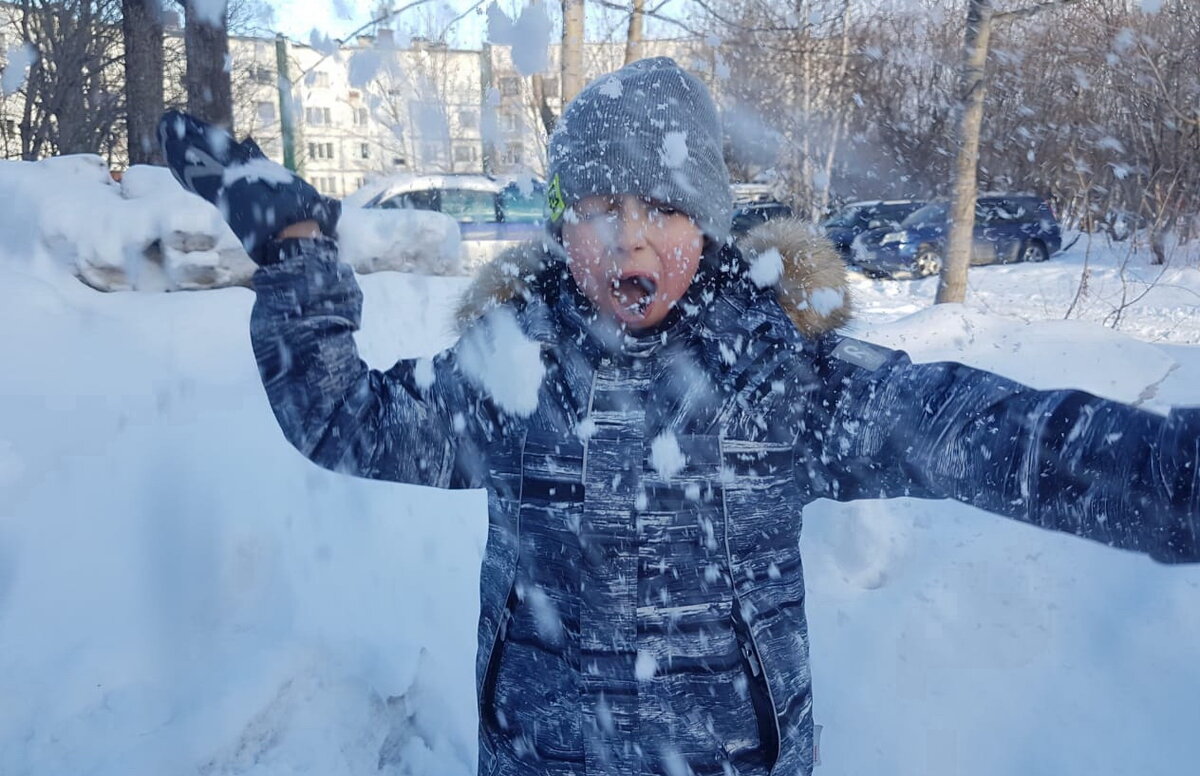 Зимнее детство. Фото Климента Лопатина