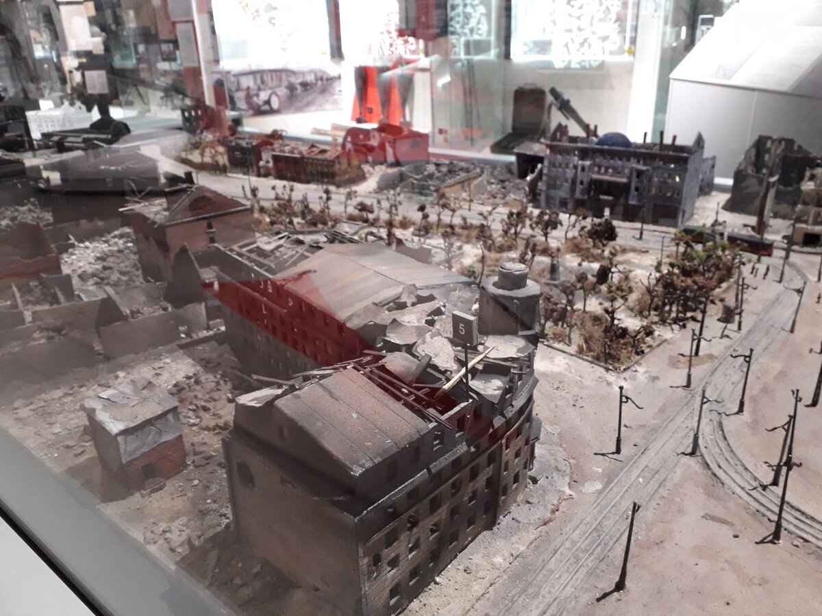 Макет разрушенной части города Воронежа