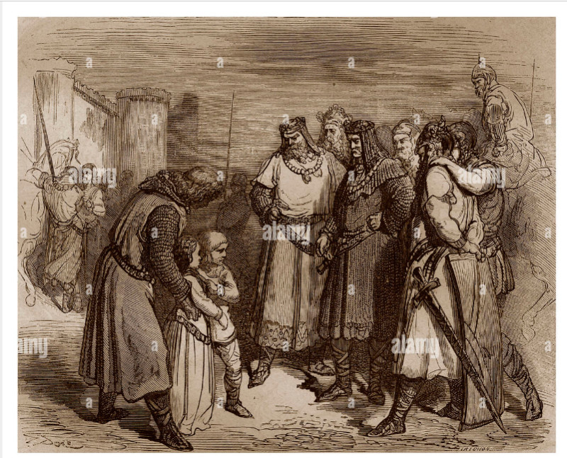 Хлотар I забирает Радегунду с её младшим братом