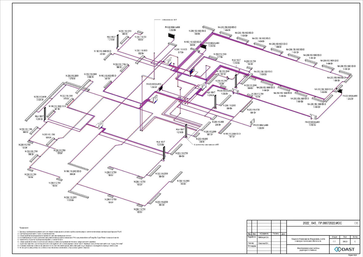 Изометрическая схема радиаторного отопления (картинка взята с сайта dast.ru)