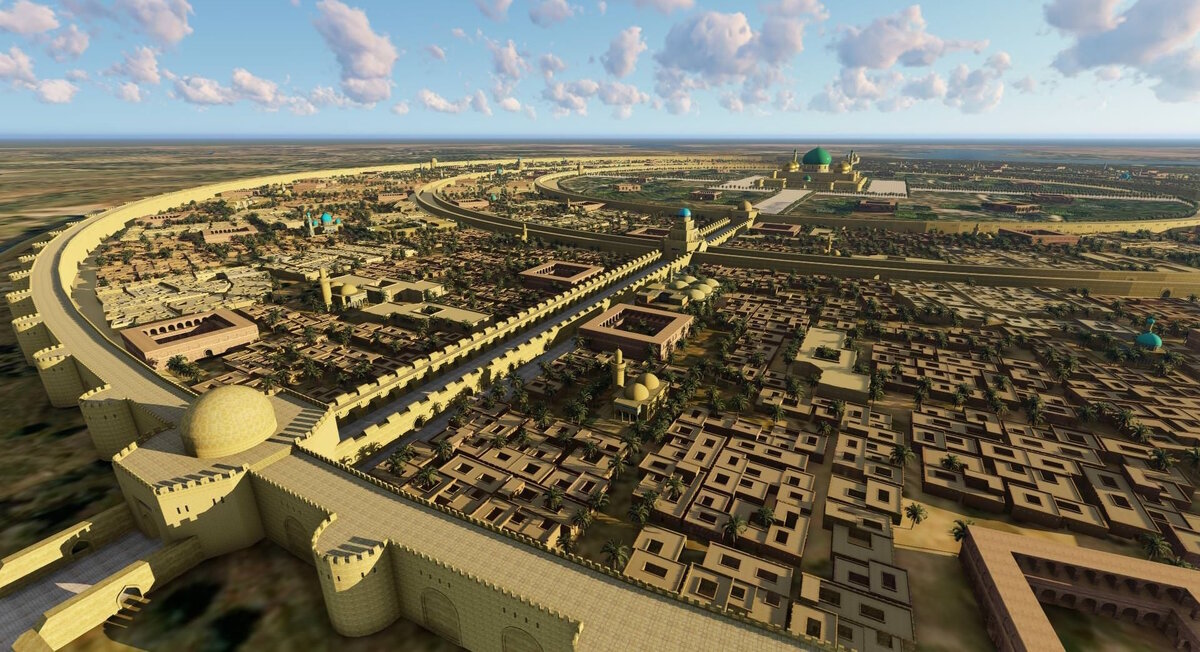 Такой город не могли воздвигнуть необразованные кочевники.
Источник фото: https://wallpapercosmos.com/w/full/b/4/1/1555651-1920x1080-desktop-full-hd-baghdad-iraq-background-photo.jpg