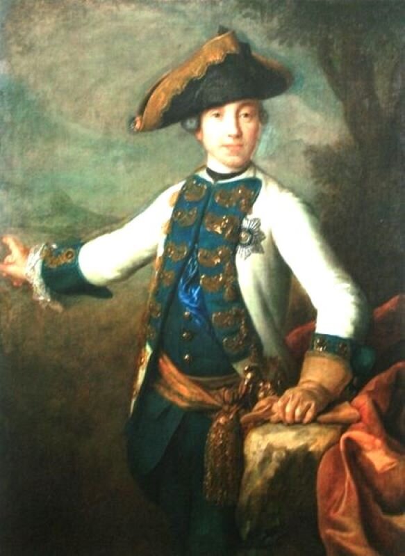 Пётр III в голштинском мундире.